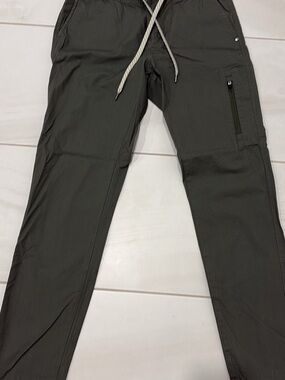 Women’s Dark Gray Slim Cargo Pants with Drawstring Waist